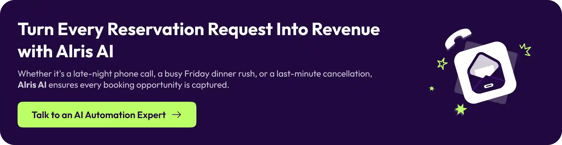 Restaurant booking automation solutions