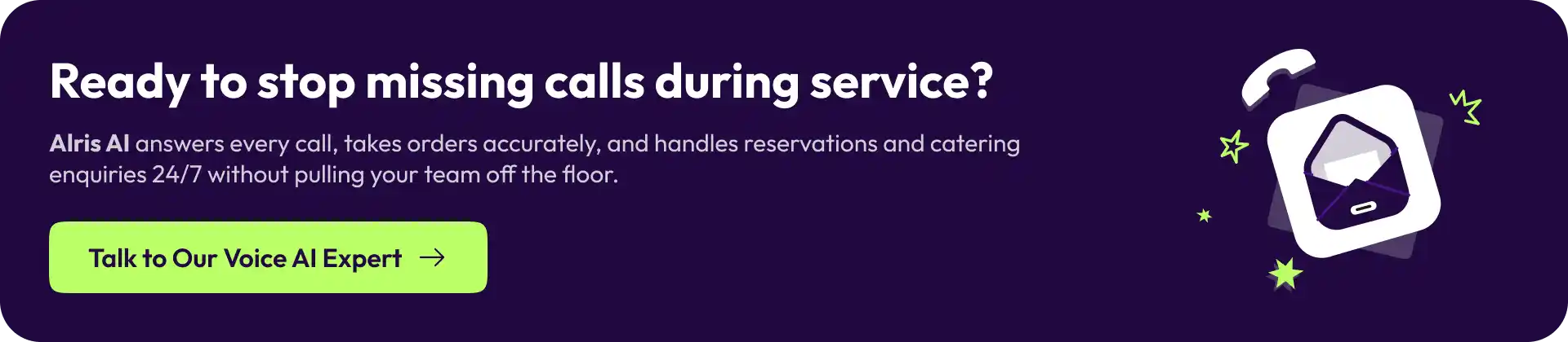 Voice AI solution for restaurants